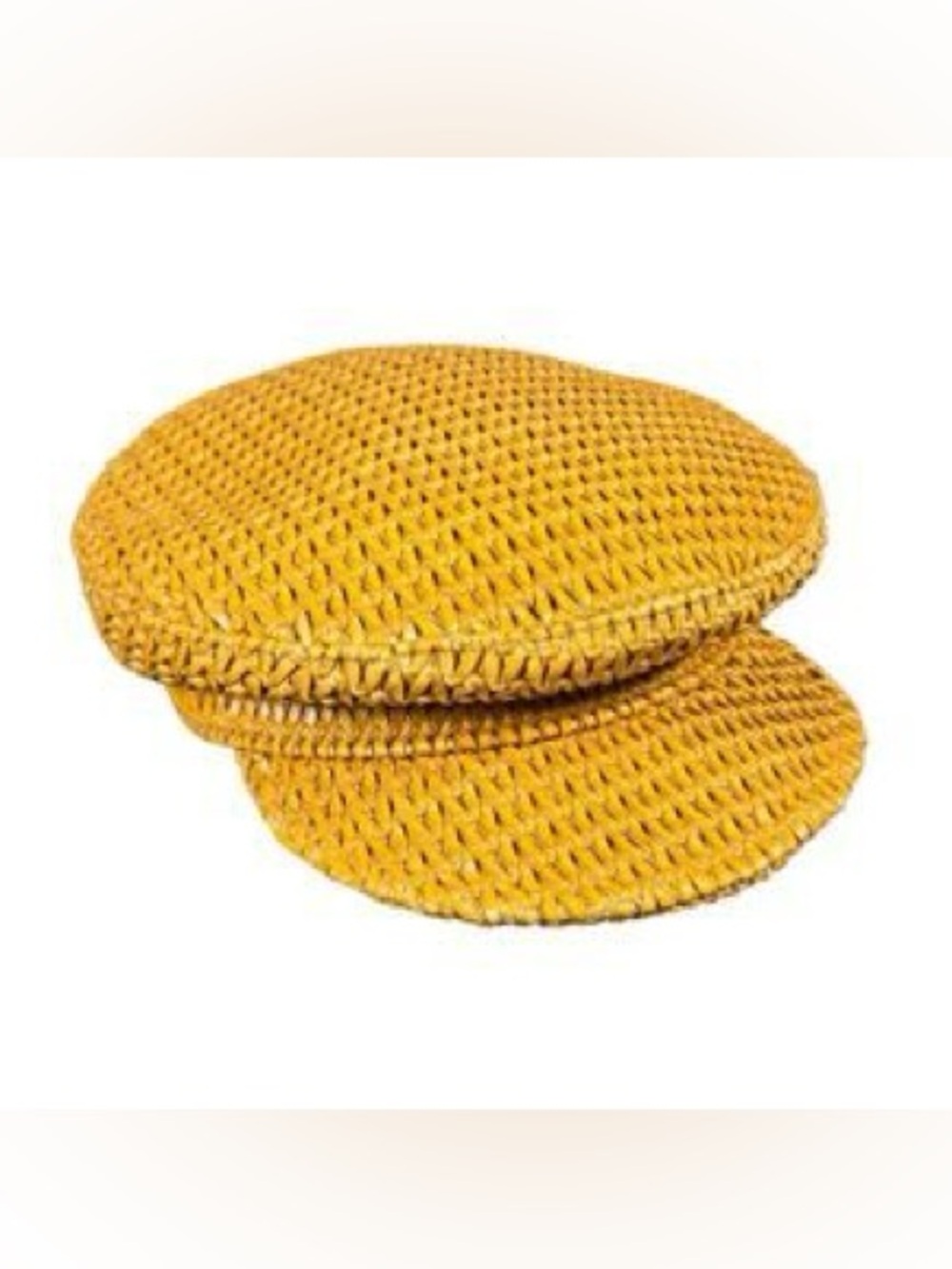 Lack Of Color Mustard Woven Baker Boy Cap small